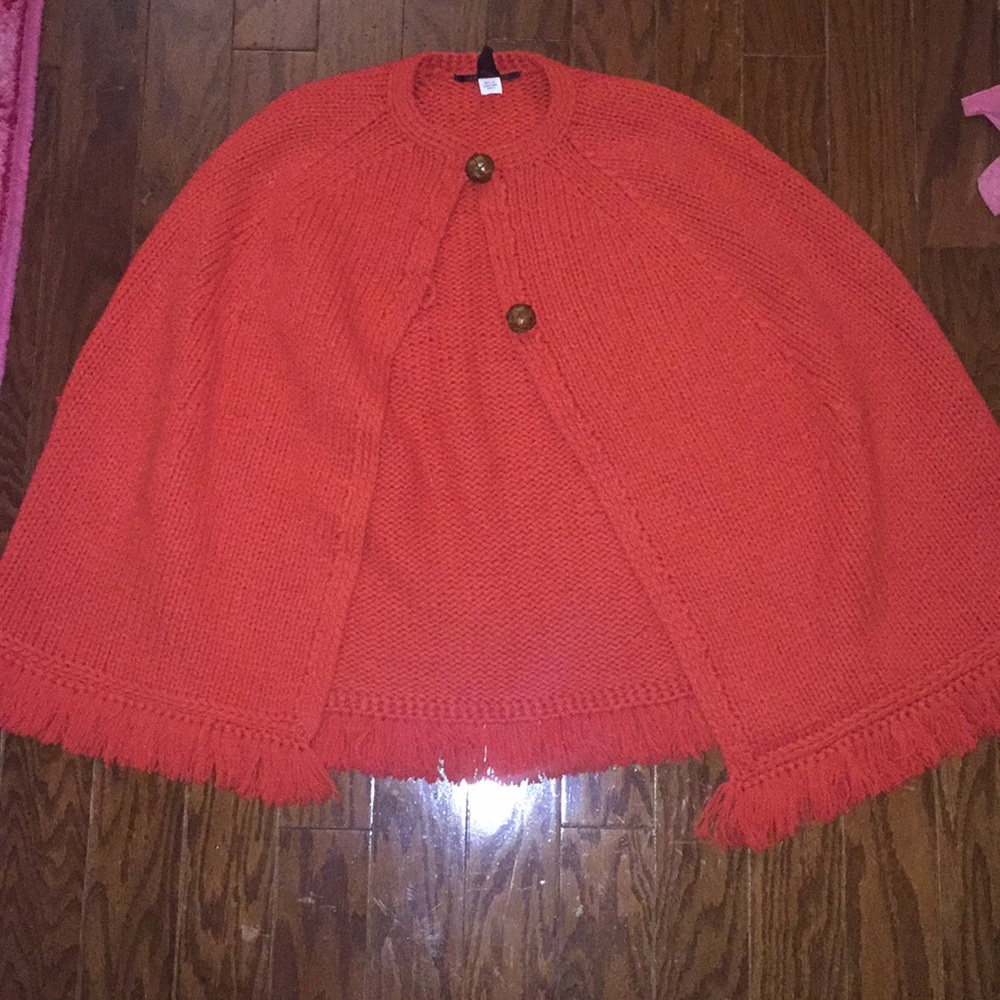 Lucky orange poncho